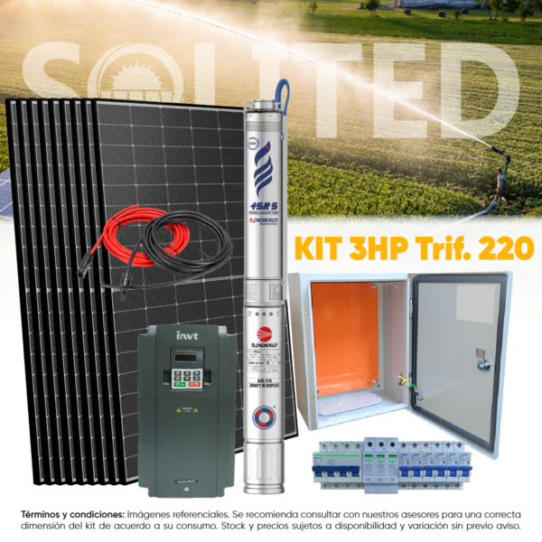 KIT 3HP BOMBEO DE AGUA SOLAR