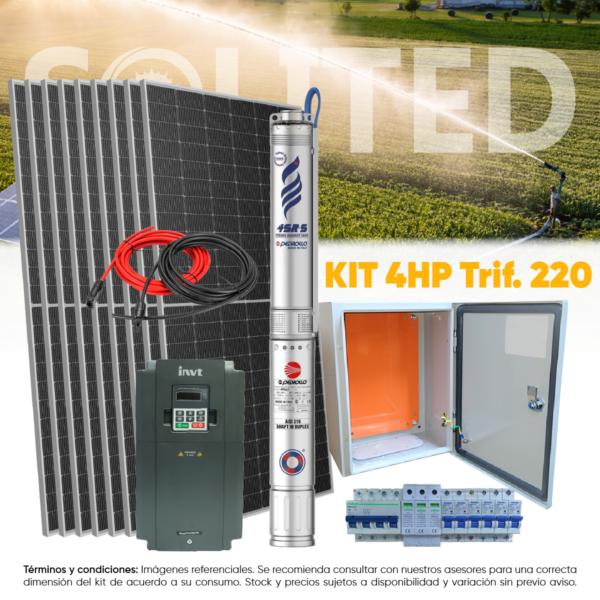 KIT 4HP BOMBEO DE AGUA SOLAR