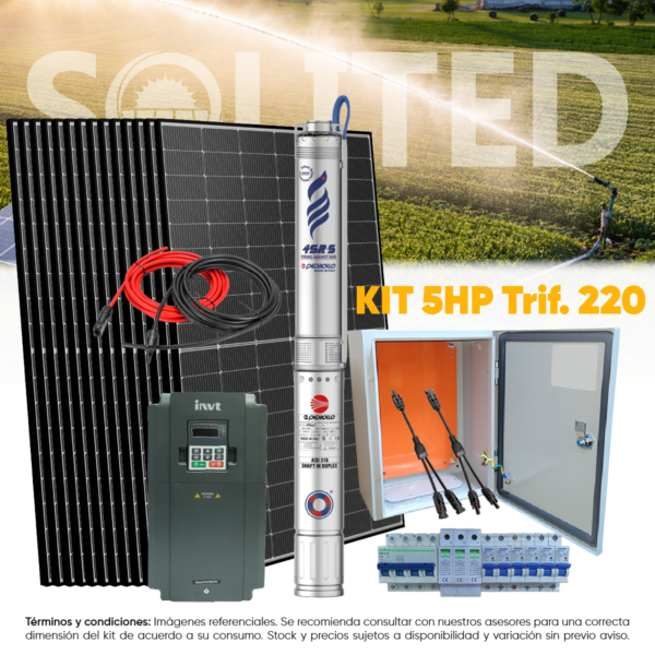 KIT 5HP BOMBEO DE AGUA SOLAR