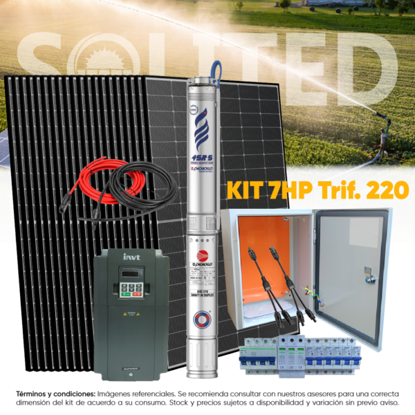KIT 7HP BOMBEO DE AGUA SOLAR